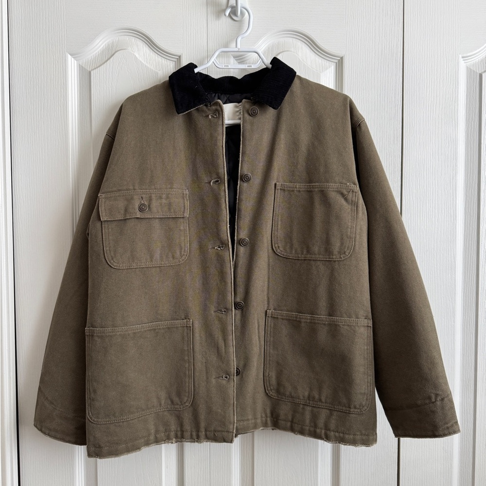 OAK + FORT Oversized Olive Chore Jacket